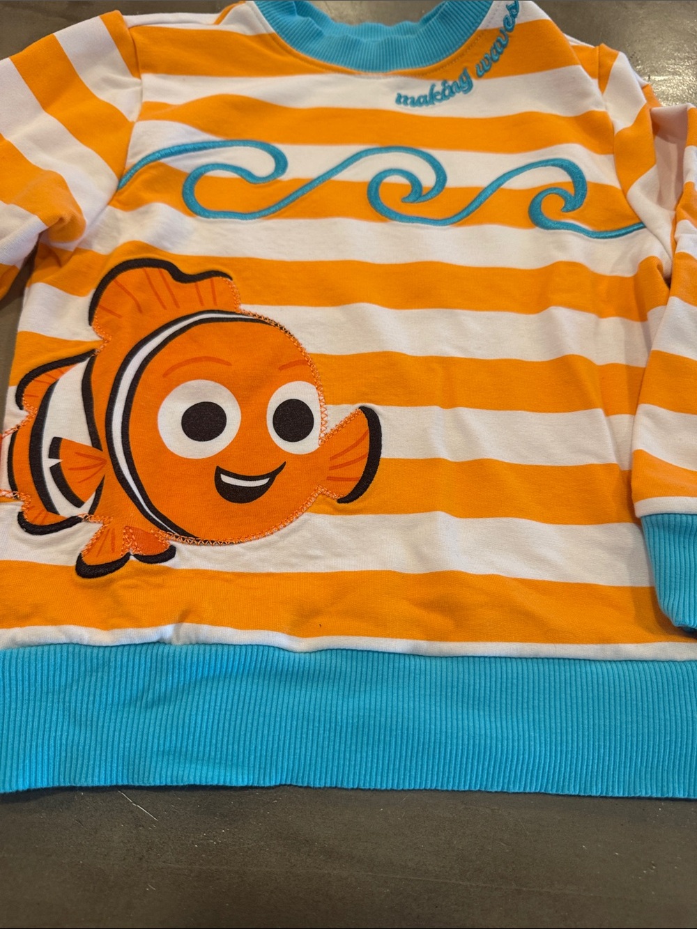 Little Sleepies/Disney Striped Finding Nemo Appliqué Sweatshirt - Picture 6 of 9